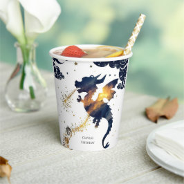 Mystieke Boho Dragon Verjaardag Papieren Bekers