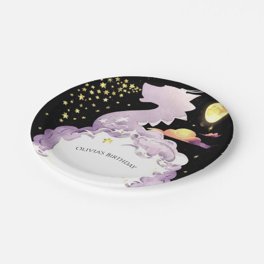 Mystieke Boho Dragon Verjaardag Papieren Bordje (Gekanteld)