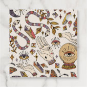 Mystieke Boho Hemelse Favor-tag Bedankjes Labels (Achterkant)
