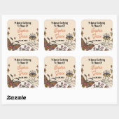 Mystieke Boho Hemelse Feest Vierkante Sticker (Vel)