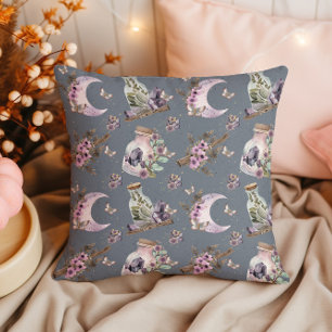 Mystieke Boho Lavendel Anemoon Maan en Potions Buitenkussen