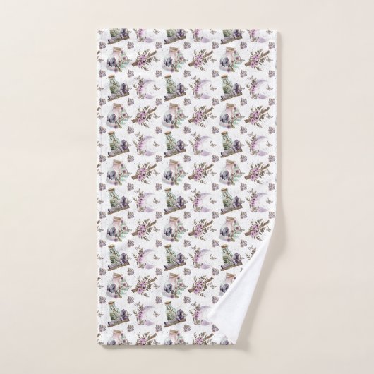 Mystieke Boho Lavendel Anemoon Moon & Potions Bad Handdoek (Handdoek)