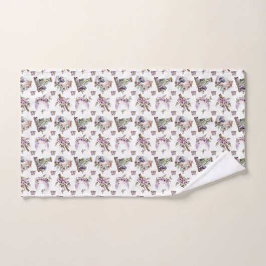 Mystieke Boho Lavendel Anemoon Moon & Potions Bad Handdoek (Handdoek)