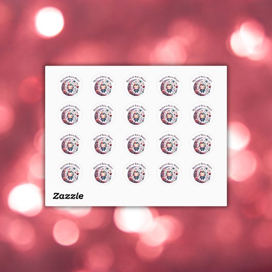 Mystieke Boho Magic Maroon Tekst op wit | Ronde Sticker