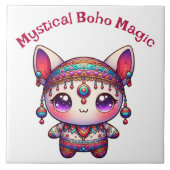 Mystieke Boho Magic Red Tekst op Wit | Tegeltje (Voorkant)