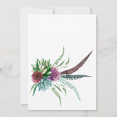 Mystieke Boho Succulent Bruidsdouche Kaart (Achterkant)