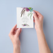 Mystieke Boho Succulent Bruidsmeisjes Luncheon Flyer (Hand)