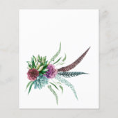 Mystieke Boho Succulent Bruidsmeisjes Luncheon Flyer (Achterkant)