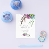 Mystieke Boho Succulent Bruidsmeisjes Luncheon Flyer (Enkel)