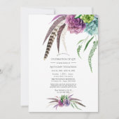 Mystieke Boho Vetplant Levensviering Foto Kaart (Voorkant)