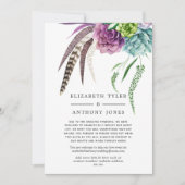 Mystieke Boho Vetplant Trouw Beperkte Gastenlijst Aankondiging (Voorkant)