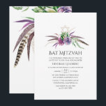 Mystieke Boho vetplanten Bat Mitzvah Kaart<br><div class="desc">Trendy sappige planten vleermuis mitzvah uitnodiging ontworpen om snel en gemakkelijk aan te passen aan uw evenement specifieke kenmerken.</div>