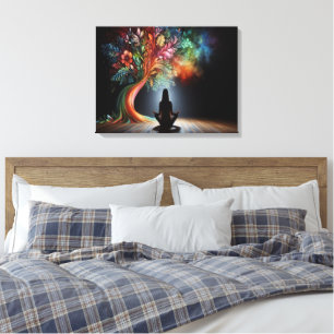 Mystieke Boom & Meditatie: Sereniteit & Harmonie Canvas Afdruk
