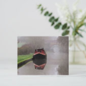 Mystieke boot op het kanaal briefkaart (Staand voorkant)