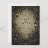 Mystieke Bos Fee Gotische Bruiloft Save The Date (Voorkant)