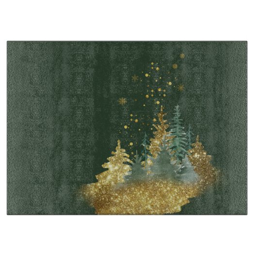 Mystieke Bos Oogst Glas Snijplank (Voorkant)