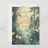 Mystieke/Bos Save the Date Uitnodiging (Voorkant)