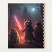 Mystieke Bos Strijd Dieren Kunst Planner (Achterkant)