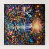 Mystieke Bos Waterval Puzzel (Horizontaal)