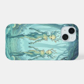 Mystieke bosgeesten iPhone 15 case (Achterkant horizontaal)