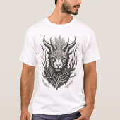 Mystieke Bossen: Black and White Fantasy T-shirt (Voorkant)