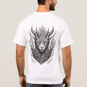 Mystieke Bossen: Black and White Fantasy T-shirt (Achterkant)