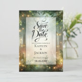 Mystieke bossen weide magie save the date (Staand voorkant)