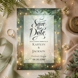 Mystieke bossen weide magie save the date