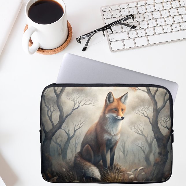 Mystieke Bosvos Laptop Sleeve (Creator heeft geüpload)