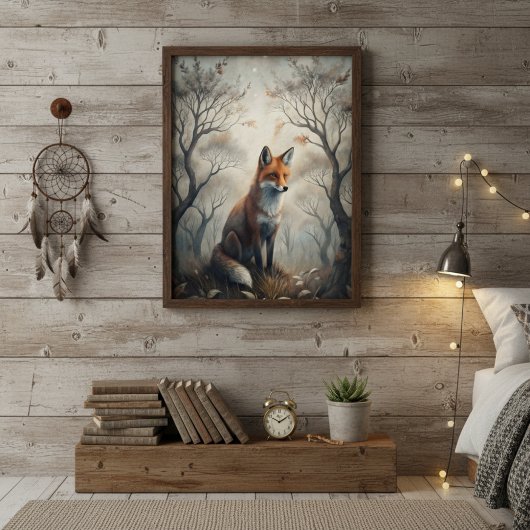 Mystieke Bosvos Perfect Poster