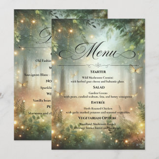 Mystieke Bosweide Magische Trouwtafel Menu