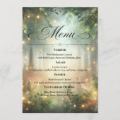 Mystieke Bosweide Magische Trouwtafel Menu (Voorkant)