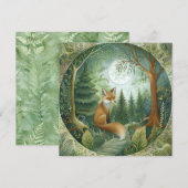 Mystieke boswolf kaart (Voorkant / Achterkant)