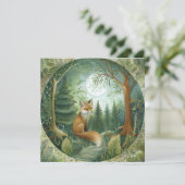 Mystieke boswolf kaart (Staand voorkant)