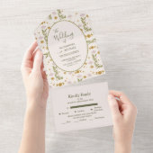 mystieke botanische bruiloft all in one uitnodiging (Afscheurbaar)
