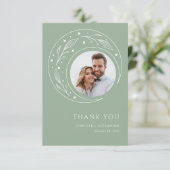 Mystieke Botanische Bruiloft Bedankkaart (Staand voorkant)