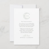 Mystieke Botanische Bruiloft Bedankkaart (Achterkant)