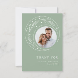 Mystieke Botanische Bruiloft Bedankkaart