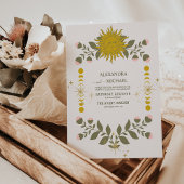  mystieke botanische bruiloft kaart