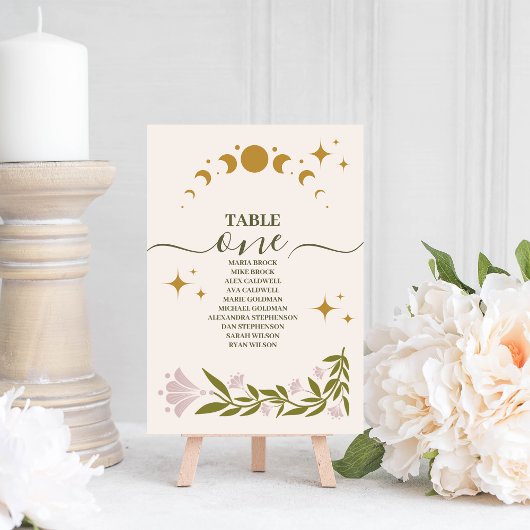  mystieke botanische bruiloft kaart