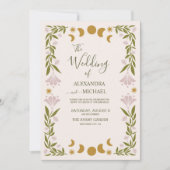  mystieke botanische bruiloft kaart (Voorkant)