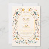 mystieke botanische bruiloft kaart (Voorkant)