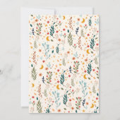 mystieke botanische bruiloft kaart (Achterkant)