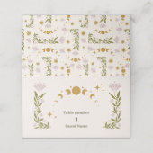  mystieke botanische bruiloft plaatskaartje (Buitenkant ongevouwen)