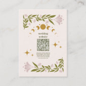  mystieke botanische bruiloft QR-code Informatiekaartje (Voorkant)