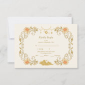  mystieke botanische bruiloft RSVP kaartje (Voorkant)