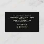 Mystieke Celestial Cream Black Sun Moon Visitekaartje (Achterkant)