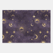 Mystieke Celestial Paarse inpakpapier vellen (Voorkant)