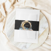 Mystieke Celestial Stars Bruiloft Belly Band Uitnodigingen Wikkel