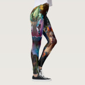 Mystieke charme: Fairy en Paarse Iris Leggings (Rechts)